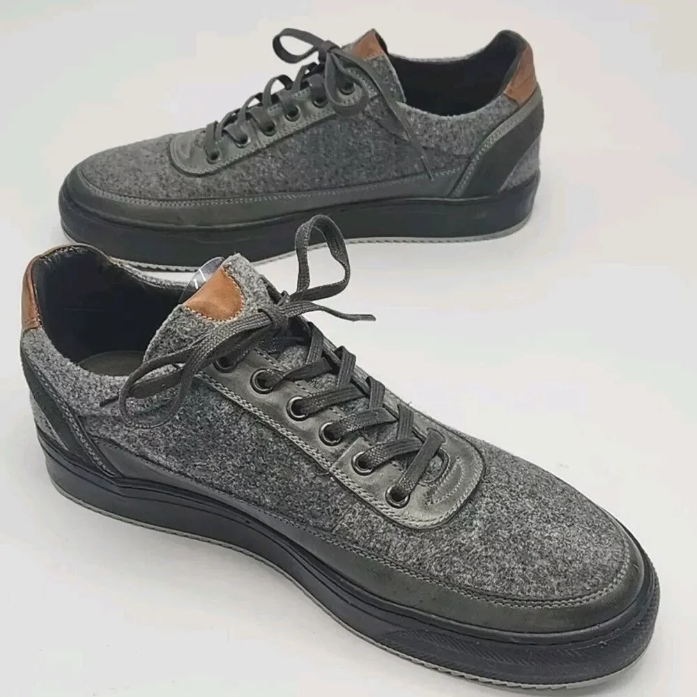 Cycleur de Luxe Sneakers Shoe Gray Wool Feel 1.25